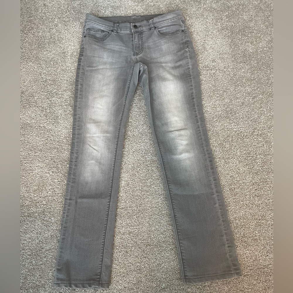 New York & Co Gray Wash/Straight Leg Jeans